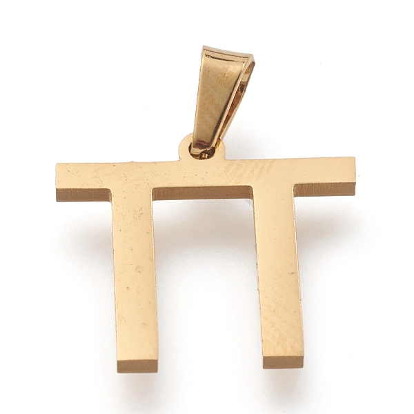

PandaHall 304 Stainless Steel Pendants, Greek Alphabet, Letter.P, 16x17x1mm, Hole: 3x5.5mm 304 Stainless Steel Letter P