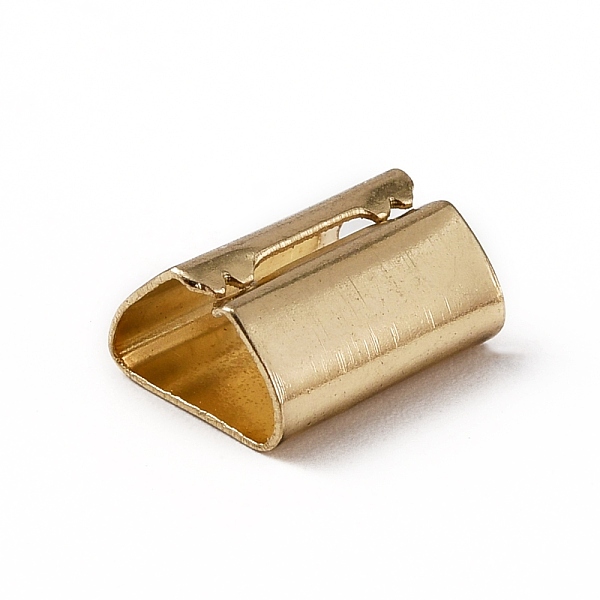 

PandaHall Iron Folding Crimp Ends, Rectangle, Golden, 12x9x5mm Iron
