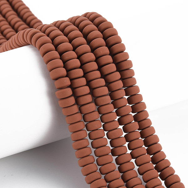 

PandaHall Handmade Polymer Clay Beads Strands, for DIY Jewelry Crafts Supplies, Flat Round, Saddle Brown, 6~7x3mm, Hole: 1.5mm, about...