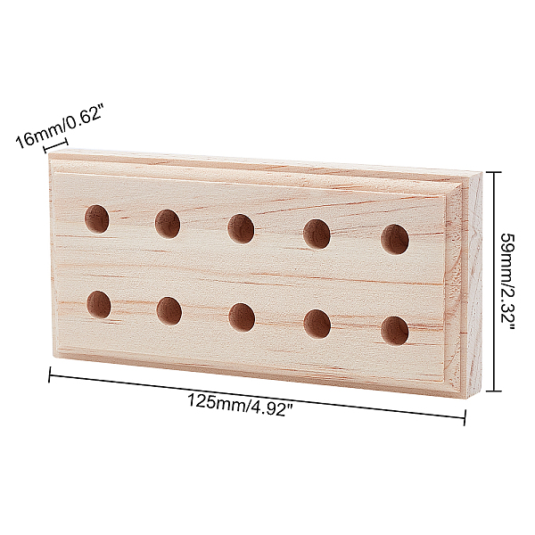 

PandaHall Wood Tray, for Capsule Tray, Wheat, 59x125x16mm Wood Orange