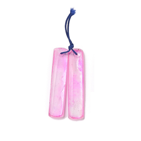

PandaHall Natural Selenite Big Pendants, Dyed, Rectangle Charm, Pink, 90mm Selenite Rectangle Pink