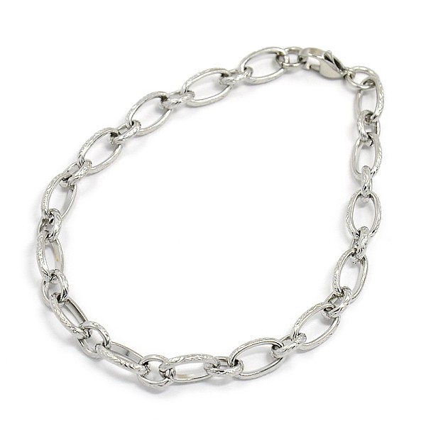 

PandaHall Fashionable 304 Stainless Steel Engraved Vine Mother-son Chain Bracelets, with Lobster Claw Clasps, Stainless Steel Color, 8-5/8...