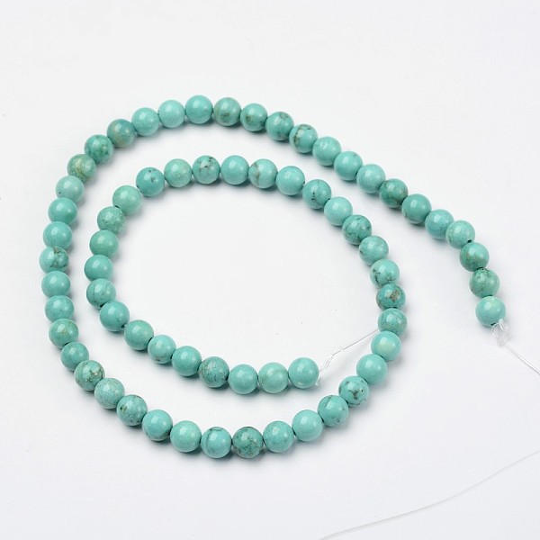 

PandaHall Round Dyed & Heated Natural Magnesite Beaded Strands, 8mm, Hole: 1mm, about 48pcs/strand, 15.7 inch Magnesite Round