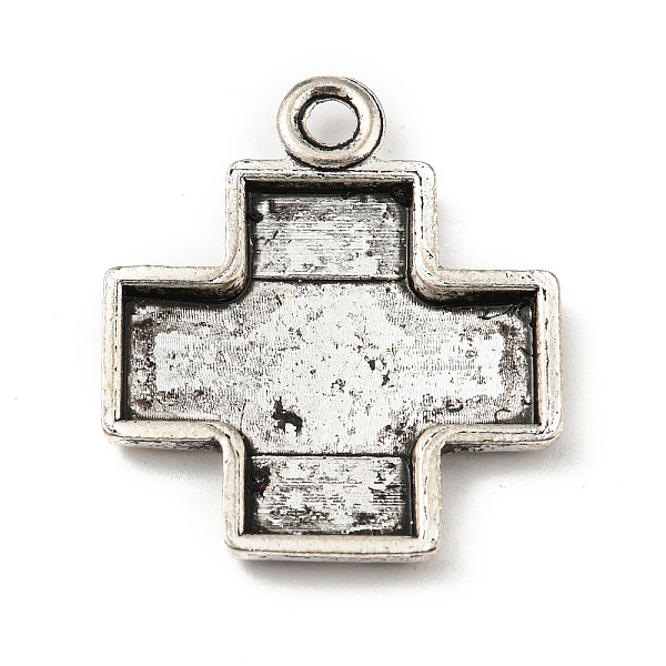 

PandaHall Tibetan Style Alloy Pendants, Cross, Antique Silver, 24.5x21x2.5mm, Hole: 2mm, 246pcs/500g Alloy Cross