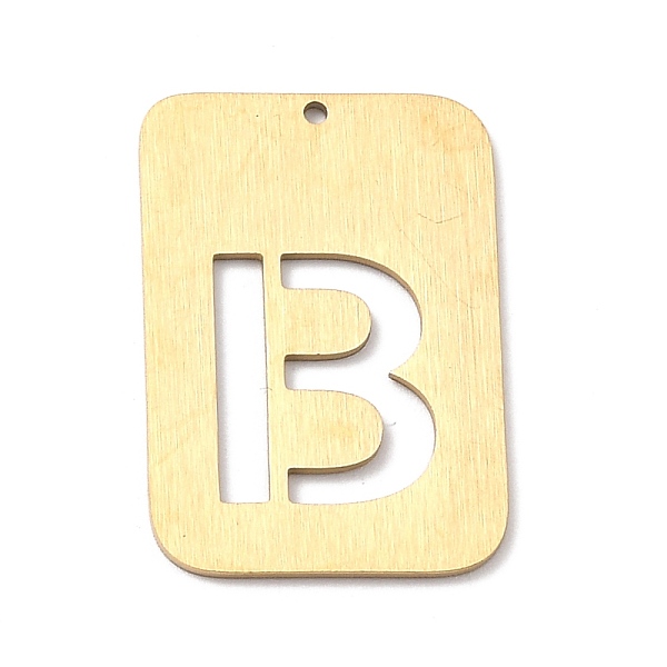 

PandaHall Ion Plating(IP) 304 Stainless Steel Pendants, Rectangle with Alphabet, Hollow, Letter.B, 32x22x1mm, Hole: 1.5mm 304 Stainless...