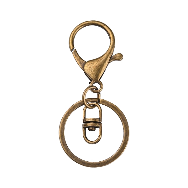 

PandaHall Iron Lobster Clasp Keychain, Antique Bronze, 68mm Iron Others