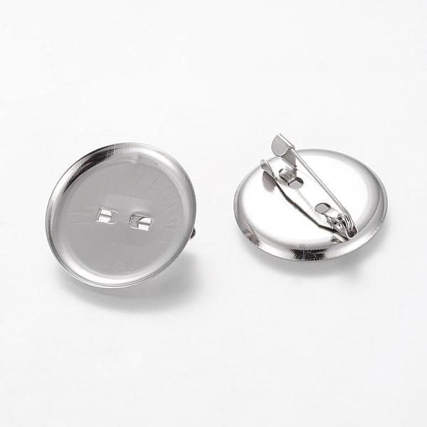 

PandaHall Iron Brooch Findings, Platinum, 6mm, Inner Diameter: 24mm Iron