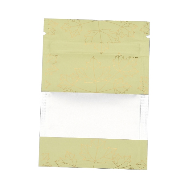 

PandaHall Maple Leaf Printed Aluminum Foil Open Top Zip Lock Bags, Food Storage Bags, Sealable Pouches, for Storage Packaging, with Tear...