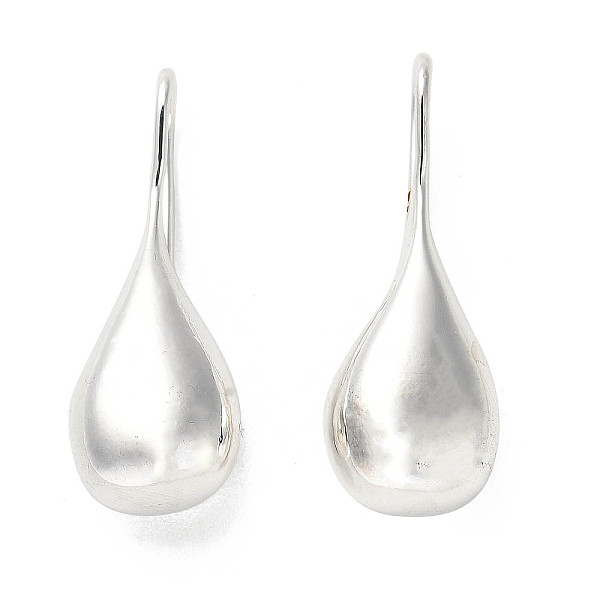 

PandaHall Brass Dangle Earrings, Teardrop, Platinum, 34x11x10mm Brass Teardrop