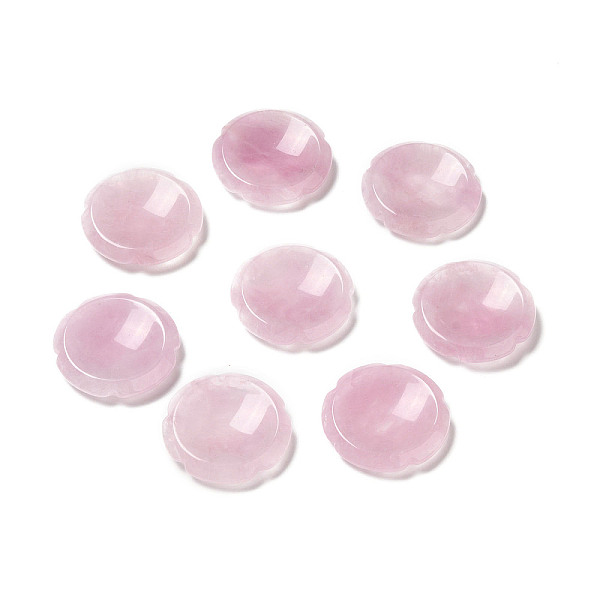 

PandaHall Natural Rose Quartz Worry Stones, Flower Shape, 37.5~38x38x7~7.5mm Rose Quartz Flower