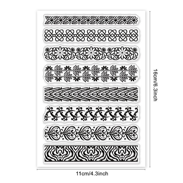 

PandaHall PVC Plastic Stamps, for DIY Scrapbooking, Photo Album Decorative, Cards Making, Stamp Sheets, Flower Pattern, 16x11x0.3cm Plastic...