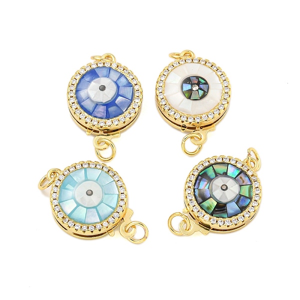 

PandaHall Rack Plating Brass Micro Pave Cubic Zirconia & Shell & Enamel Box Clasps, Cadmium Free & Lead Free, Long-Lasting Plated, Round..., Multicolor