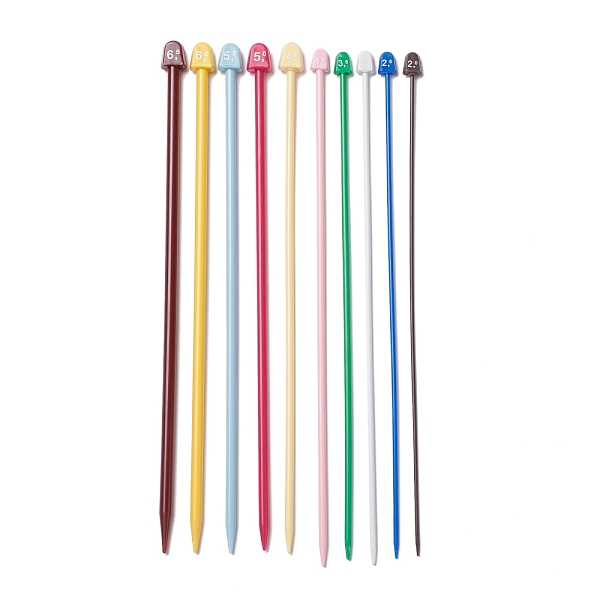 

PandaHall ABS Plastic Knitting Needles, Mixed Color, 250x10~13x6~9.5mm, Pin: 2.0mm/2.5mm/3mm/3.5mm/4mm/4.5mm/5mm/5.5mm/6mm/6.5mm, 20pcs/set..., Multicolor