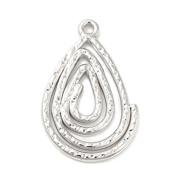 

PandaHall Ion Plating(IP) 304 Stainless Steel Pendants, Teardrop Charm, Stainless Steel Color, 28.5x18.5x1.5mm, Hole: 1.8mm 304 Stainless...