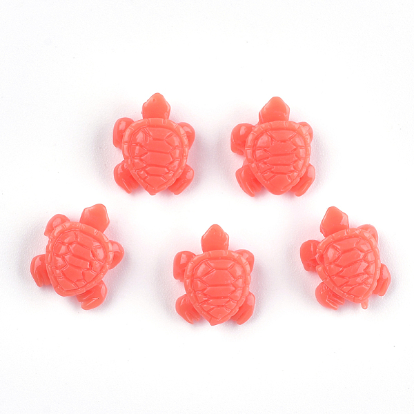 

PandaHall Synthetic Coral Beads, Dyed, Sea Turtle, Mixed Color, 12x10x5.5mm, Hole: 1.2mm Synthetic Coral Tortoise Multicolor