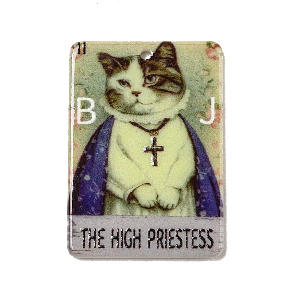 

PandaHall Acrylic Pendants, Rectangle with Tarot, Cross, 38.5x27x2mm, Hole: 1.8mm Acrylic Cross