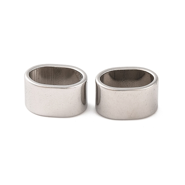 

PandaHall 304 Stainless Steel Slide Charms, Oval, Stainless Steel Color, 7.5x12x8mm, Hole: 5x10mm 304 Stainless Steel Oval