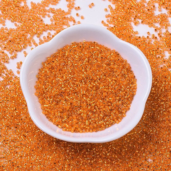 

PandaHall MIYUKI Delica Beads, Cylinder, Japanese Seed Beads, 11/0, (DB0045) Silver-Lined Orange, 1.3x1.6mm, Hole: 0.8mm, about 20000pcs/bag...