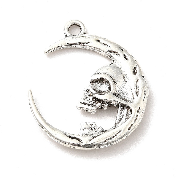 

PandaHall Alloy Pendant, Moon, Antique Silver, 27x23.5x4mm, Hole: 2.3mm Alloy Moon