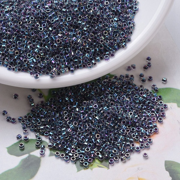 

PandaHall MIYUKI Delica Beads, Cylinder, Japanese Seed Beads, 11/0, (DB0059) Amethyst Lined Crystal AB, 1.3x1.6mm, Hole: 0.8mm, about..., Purple