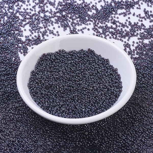 

PandaHall MIYUKI Round Rocailles Beads, Japanese Seed Beads, 11/0, (RR171) Dark Smoky Amethyst Luster, 2x1.3mm, Hole: 0.8mm, about..., Purple