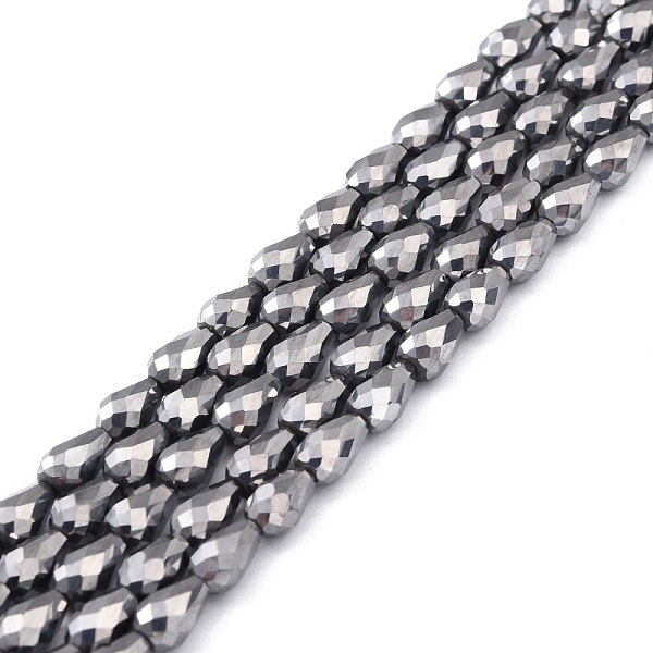 

PandaHall Natural Terahertz Stone Beads Strands, Faceted, Teardrop, 8~8.5x5.5mm, Hole: 0.8mm, about 47pcs/strand, 15.63 inch(39.7~40cm)...