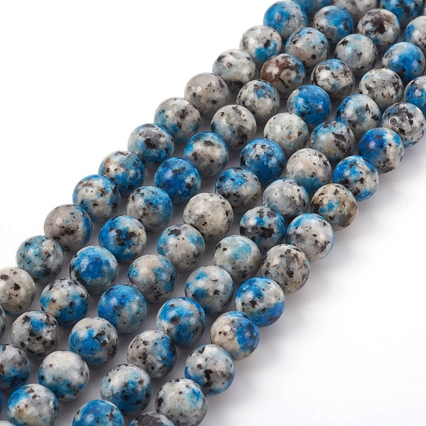 Natürliche K2 Stein / Regentropfen Azurit Perlen Stränge