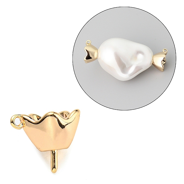 

PandaHall Brass Peg Bails, Flower, for Half Drilled Beads, Golden, 7x8x7mm, Hole: 0.7mm, Inner Diameter: 5.5mm, Pin: 0.8mm Brass