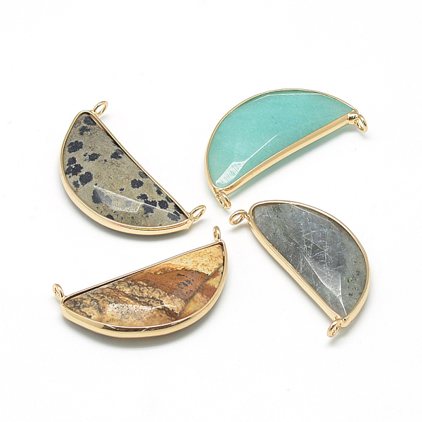 

PandaHall Natural Gemstone Pendants, with Brass Findings, Faceted, Pea, Golden, Mixed Color, 36x20x6~7mm, Hole: 2mm Mixed Stone Vegetables..., Multicolor