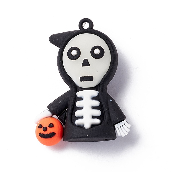 

PandaHall Halloween Theme PVC Pendants, for DIY Keychain Making, Demon, Black, 47x36x16mm, Hole: 3mm PVC Others Black