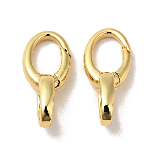 

PandaHall Brass Spring Gate Rings, Cadmium Free & Nickel Free & Lead Free, Real 18K Gold Plated, 20.5x9x7mm, Hole: 4.5x5.5mm Brass
