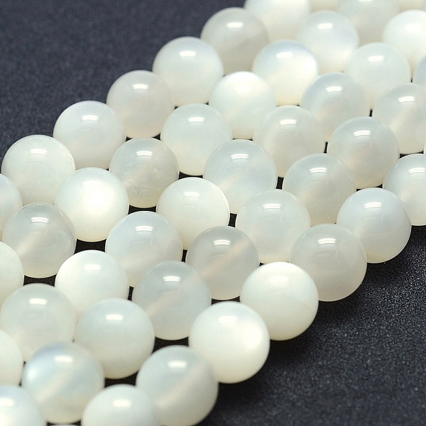 

PandaHall Natural White Moonstone Beads Strands, Grade A, Round, 12mm, Hole: 1.5mm, about 33pcs/strand, 15.1 inch(38.5cm) White Moonstone...