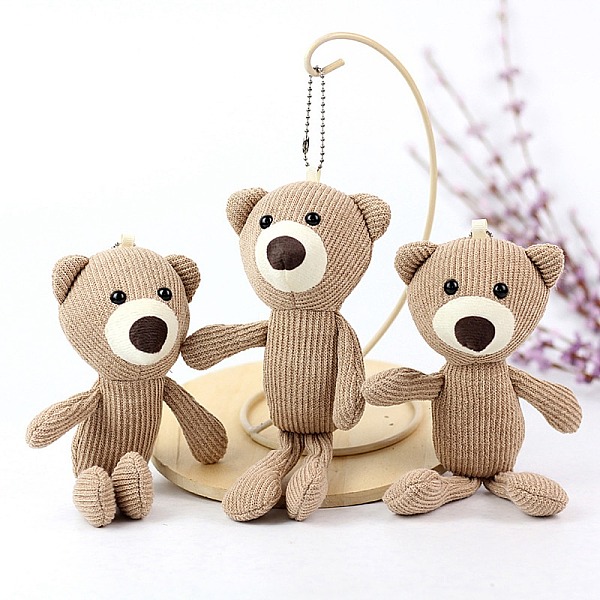 

PandaHall Cartoon PP Cotton Plush Simulation Soft Stuffed Animal Toy Bear Pendants Decorations, for Girls Boys Gift, Tan, 240mm Cotton Bear..., Orange