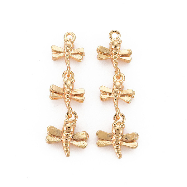 

PandaHall Brass Pendants, Nickel Free, Dragonfly, Real 18K Gold Plated, 29x9.5x4mm, Hole: 1mm Brass Dragonfly