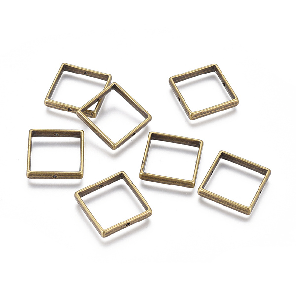 

PandaHall Tibetan Style Beads, Lead Free & Cadmium Free & Nickel Free, Antique Bronze Color, Square Ring, 20x20x4mm, Hole: 1mm Alloy Ring