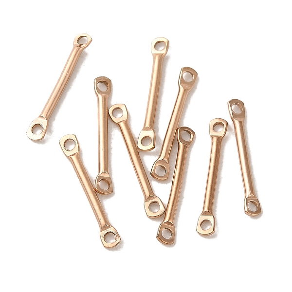 

PandaHall Ion Plating(IP) 304 Stainless Steel Connector Charms, Bar Links, Rose Gold, 15x2.5x1.2mm, Hole: 1.2mm 304 Stainless Steel Stick
