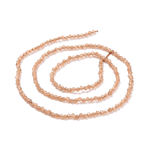 

PandaHall Cat Eye Beads Strands, Round, Faceted, Camel, 2mm, Hole: 0.2mm, 14.17 inch(36cm), 174~184pcs/strand Glass Round Brown