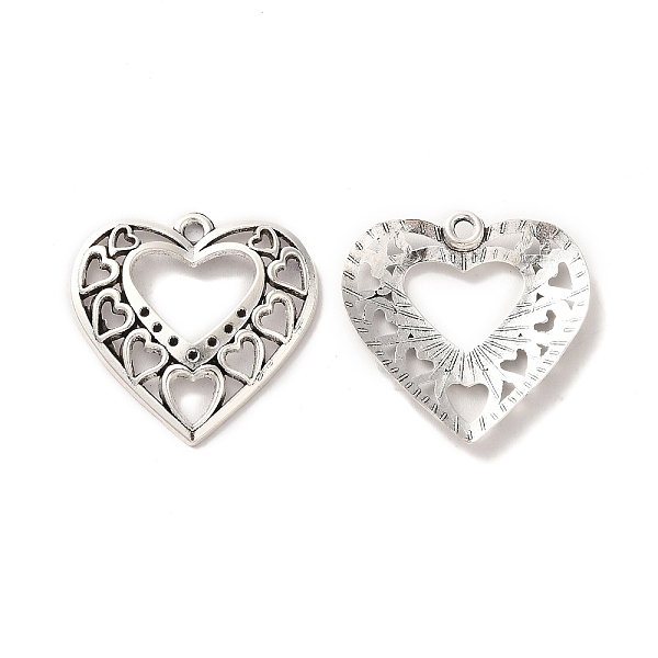 

PandaHall Tibetan Style Alloy Pendant Rhinestone Settings, Heart, Nickel, Antique Silver, Fit for 0.7mm Rhinestone, 24.5x24.5x2.5mm, Hole...