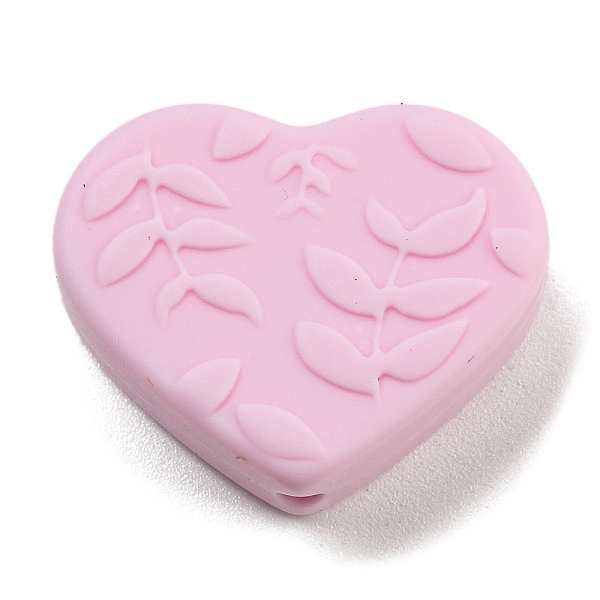 

PandaHall Silicone Focal Beads, Silicone Teething Beads, Heart, Pink, 21x25x8.5mm, Hole: 2mm Silicone Heart Pink
