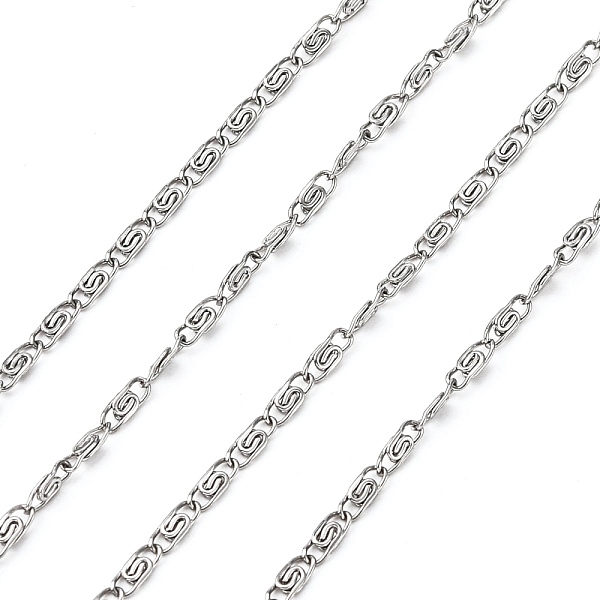 

PandaHall 304 Stainless Steel Lumachina Chains, Snail Chains, Decorative Chains, Soldered, Stainless Steel Color, 2x0.4mm 304 Stainless...