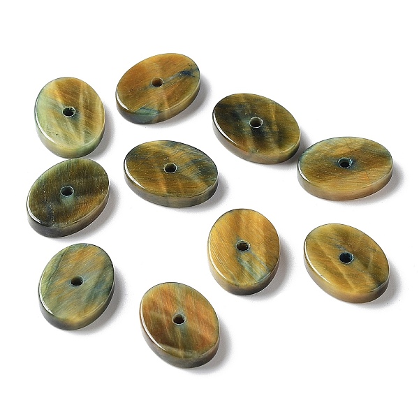 

PandaHall Oval Natural Tiger Eye Besds, 16x12x3mm, Hole: 1.6mm Tiger Eye Oval