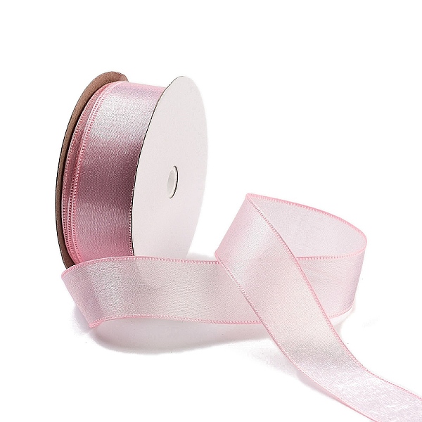 

PandaHall 20 Yards Polyester Ribbon, for Gift Wrapping, Pearl Pink, 1 inch(25mm), about 20.00 Yards(18.29m)/Roll Polyester None