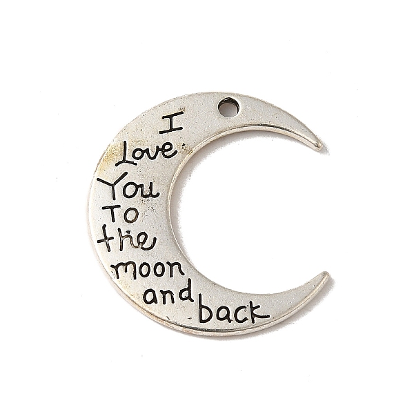 

PandaHall Tibetan Style Alloy Pendant, Cadmium Free & Lead Free, Moon, Antique Silver, 28.5x26.5x2mm, Hole: 1.8mm Alloy Moon