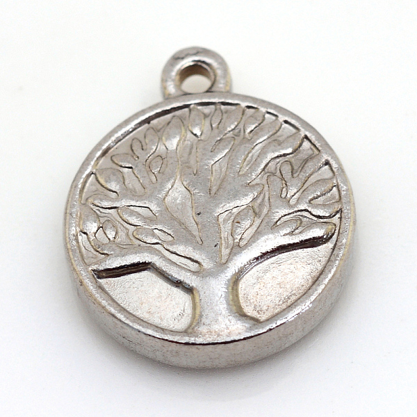 

PandaHall 304 Stainless Steel Pendants, Flat Round with Tree of Life, Stainless Steel Color, 15.5x13x3mm, Hole: 1mm 304 Stainless Steel Flat...