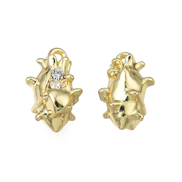 

PandaHall Rack Plating Alloy Pendants, with Crystal Rhinestone, Fruit Shape, Cadmium Free & Nickel Free & Lead Free, Light Gold..., Clear