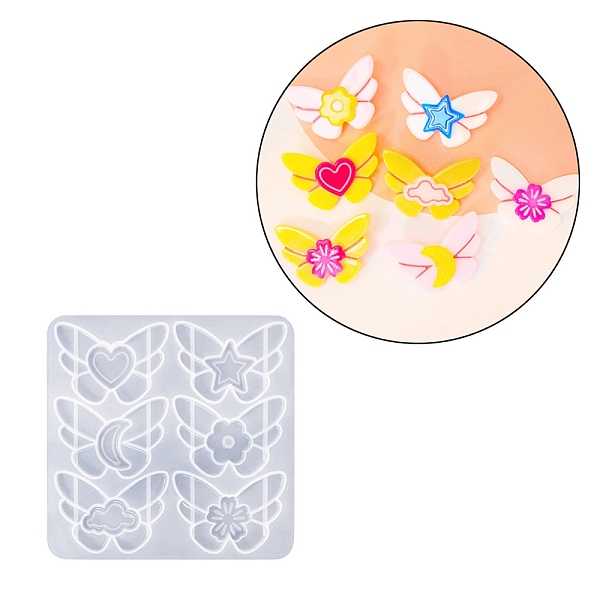 

PandaHall Butterfly DIY Silicone Molds, Decoration Making, Resin Casting Molds, For UV Resin, Epoxy Resin Jewelry Making, White, 135x128x6mm...