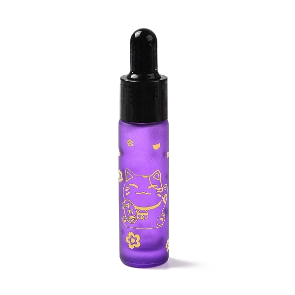 

PandaHall Rubber Dropper Bottles, Refillable Glass Bottle, for Essential Oils Aromatherapy, with Fortune Cat Pattern & Chinese Character...