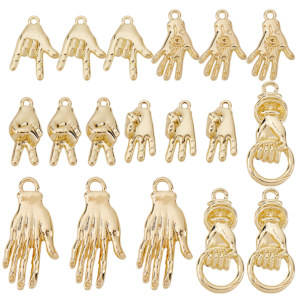 

PandaHall SUNNYCLUE 1 Box 36Pcs 6 Styles Evil Eye Charms Hand Gesture Charm Victory Sign Pendants for Jewellery Making Charms Necklace...