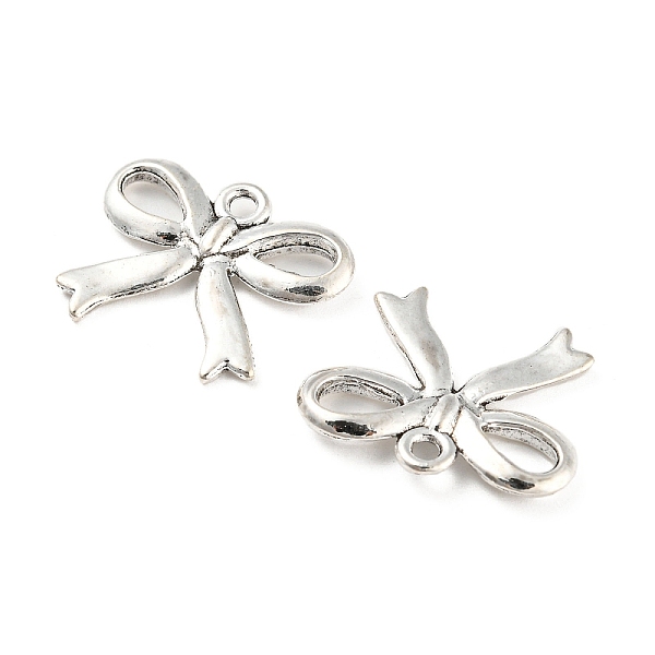 

PandaHall Tibetan Style Alloy Pendants, Cadmium Free & Lead Free, Bowknot Charms, Antique Silver, 17x21x2.5mm, Hole: 1.8mm, about...