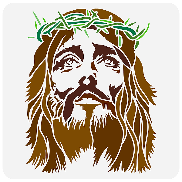 

PandaHall FINGERINSPIRE Crown of Thorns of Jesus Christ Painting Stencil 11.8x11.8 inch Reusable Christ Jesus Drawing Template Religious...